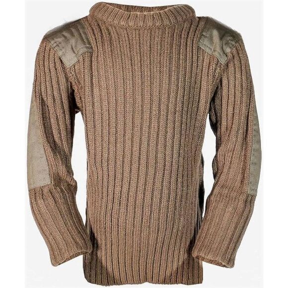 🔹️Vintage The Wooly Pully Tan Wool Long Sleeve Sweater Size 42